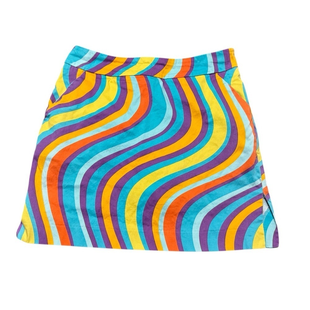 Loudmouth Golf Torrey Lines Multicolored Bright Print Skort Women’s Size 4